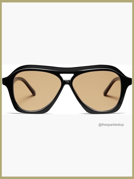 Retro 70s Square Aviator Polarized Sunglasses with Double Bridge Frame main image 7